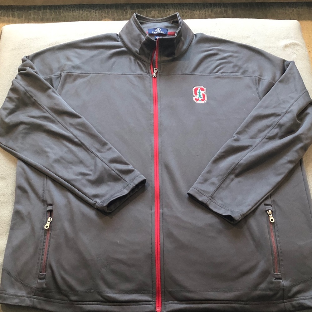 Stanford Cardinal Vantage Full-Zip Jacket Gray Men’s 2XL